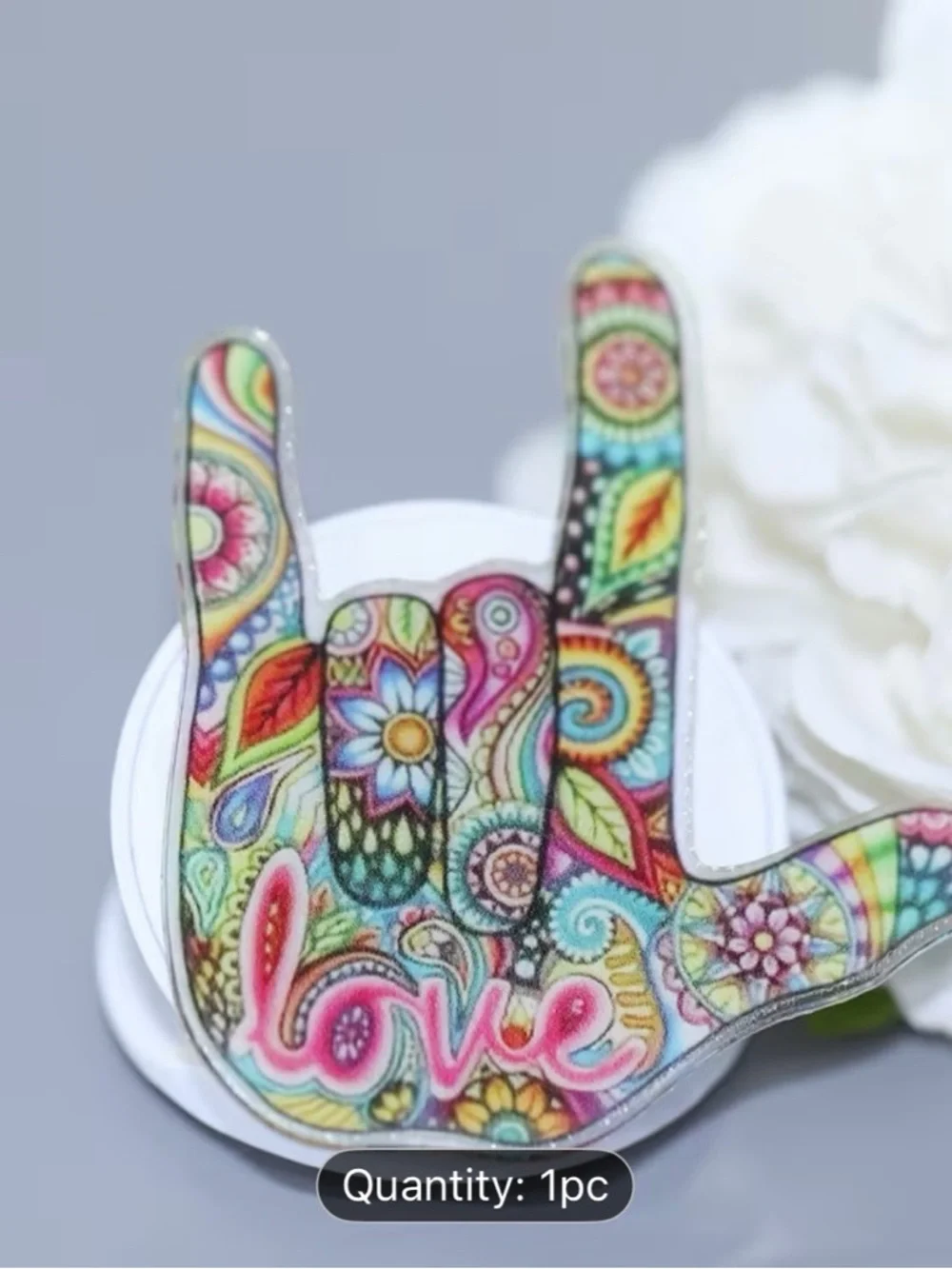 Multicolor Love Design Phone Grip for Smartphones